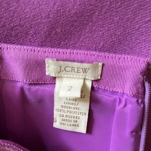 J.CREW  No. 2 Classic Pencil Solid Red Lined Skirt in 100% Wool Size 2